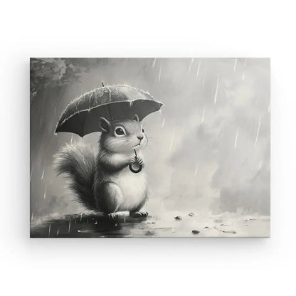 Tableau Ecureuil Mignon Dessin Noir et Blanc Univers Noir et Blanc 