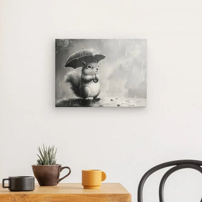 Tableau Ecureuil Mignon Dessin Noir et Blanc Univers Noir et Blanc 