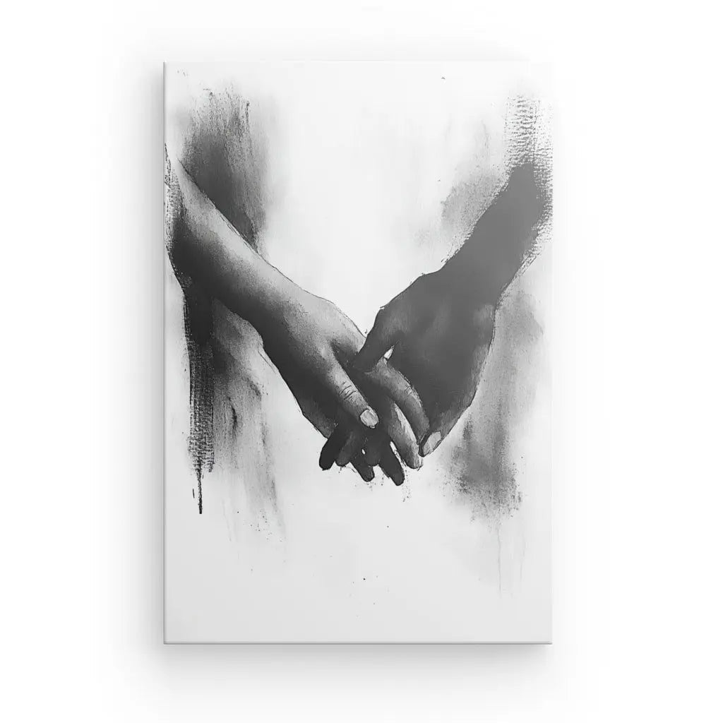 Tableau Mains Amitié Noir et Blanc Univers Noir et Blanc 