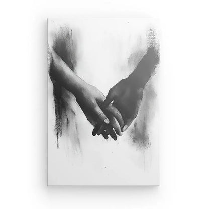 Tableau Mains Amitié Noir et Blanc Univers Noir et Blanc 