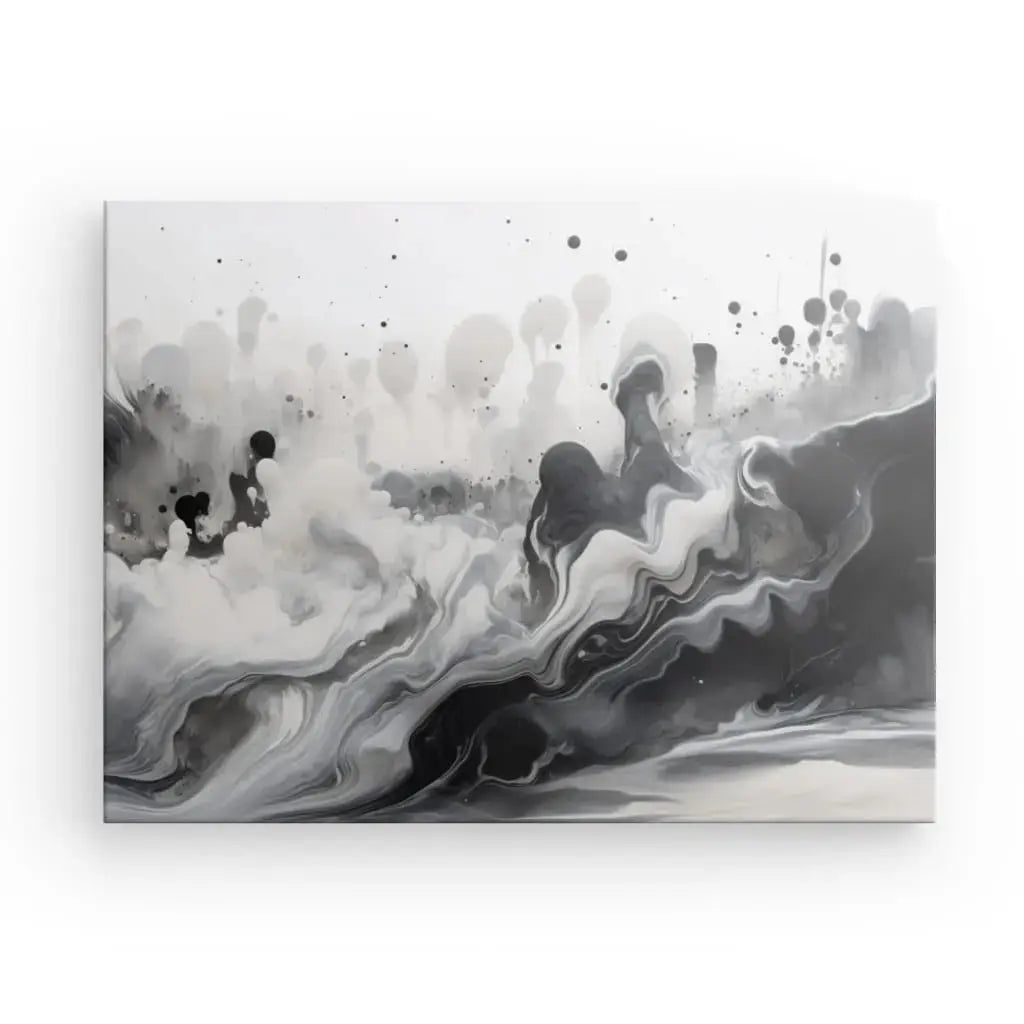 Tableau Abstrait Nuances de Gris Design Noir et Blanc - Univers Noir et Blanc - #tag1# - #tag2# - #tag3#