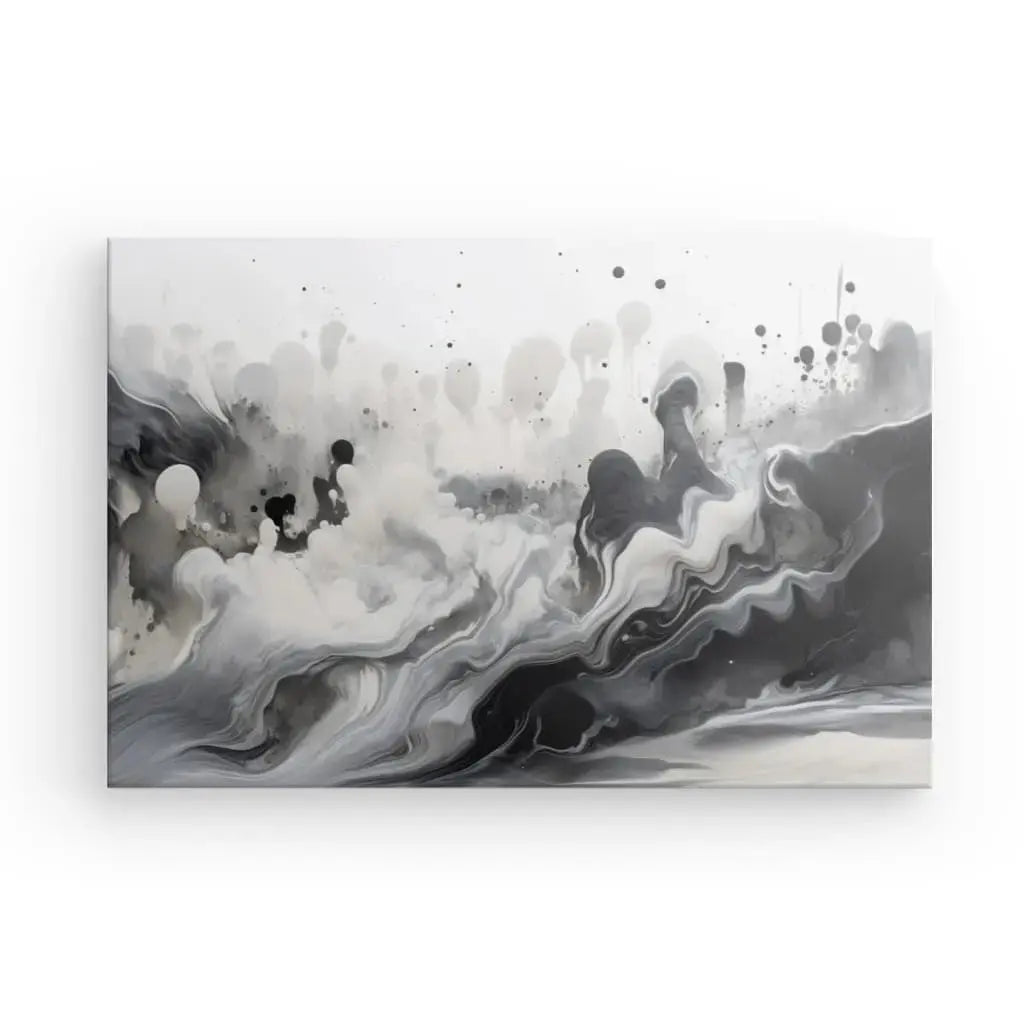 Tableau Abstrait Nuances de Gris Design Noir et Blanc - Univers Noir et Blanc - #tag1# - #tag2# - #tag3#