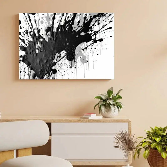 Tableau Abstrait Projections Peinture Noir et Blanc - Univers Noir et Blanc - #tag1# - #tag2# - #tag3#
