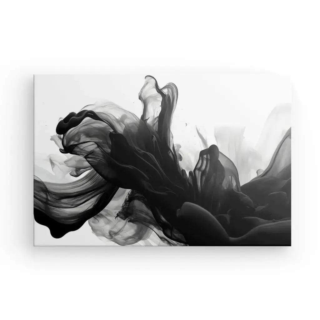 Tableau Abstrait Substance Noir Fond Blanc - Univers Noir et Blanc - #tag1# - #tag2# - #tag3#