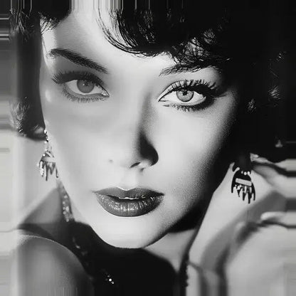 Tableau Actrice Célèbre  Rétro Noir et Blanc - Univers Noir et Blanc - #tag1# - #tag2# - #tag3#