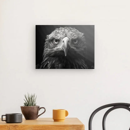 Tableau Aigle Rapace Portrait Animal Noir et Blanc - Univers Noir et Blanc - #tag1# - #tag2# - #tag3#