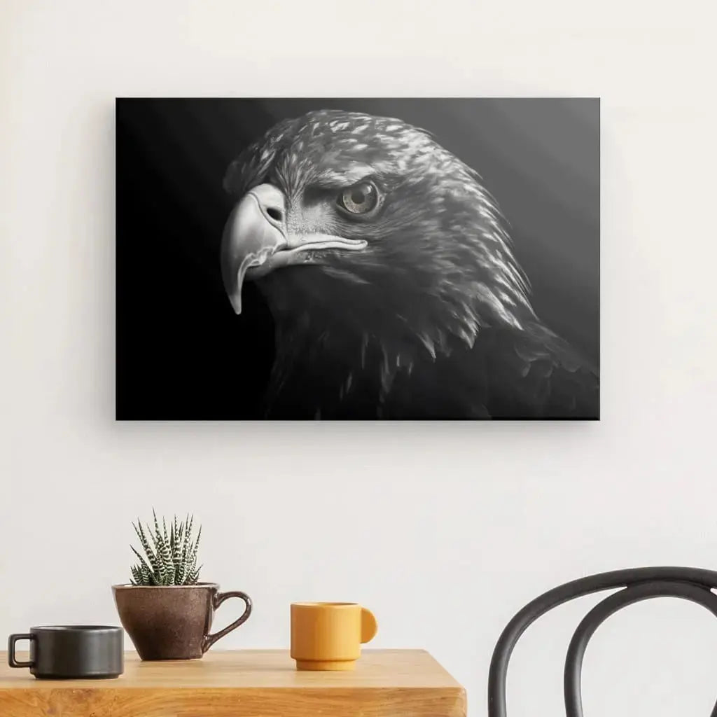 Tableau Aigle Rapace Volant Noir et Blanc - Univers Noir et Blanc - #tag1# - #tag2# - #tag3#