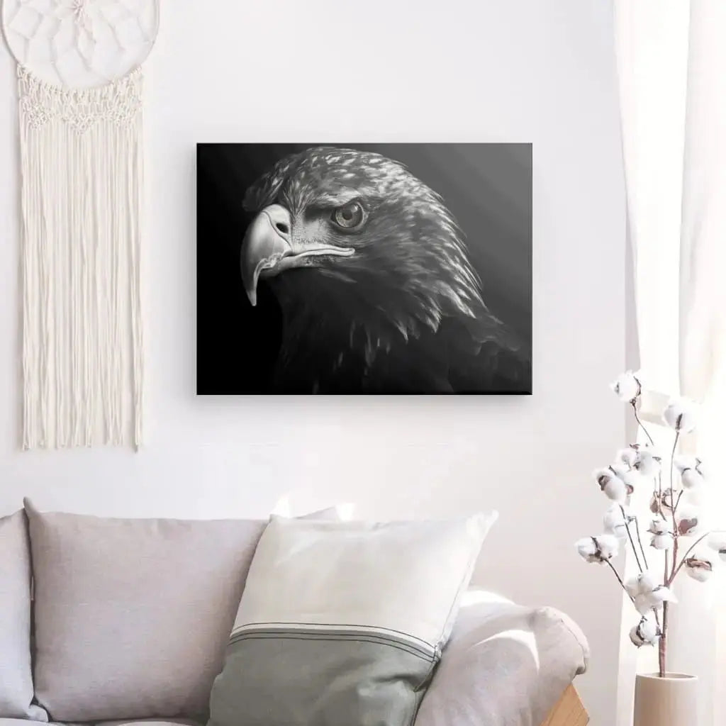 Tableau Aigle Rapace Volant Noir et Blanc - Univers Noir et Blanc - #tag1# - #tag2# - #tag3#