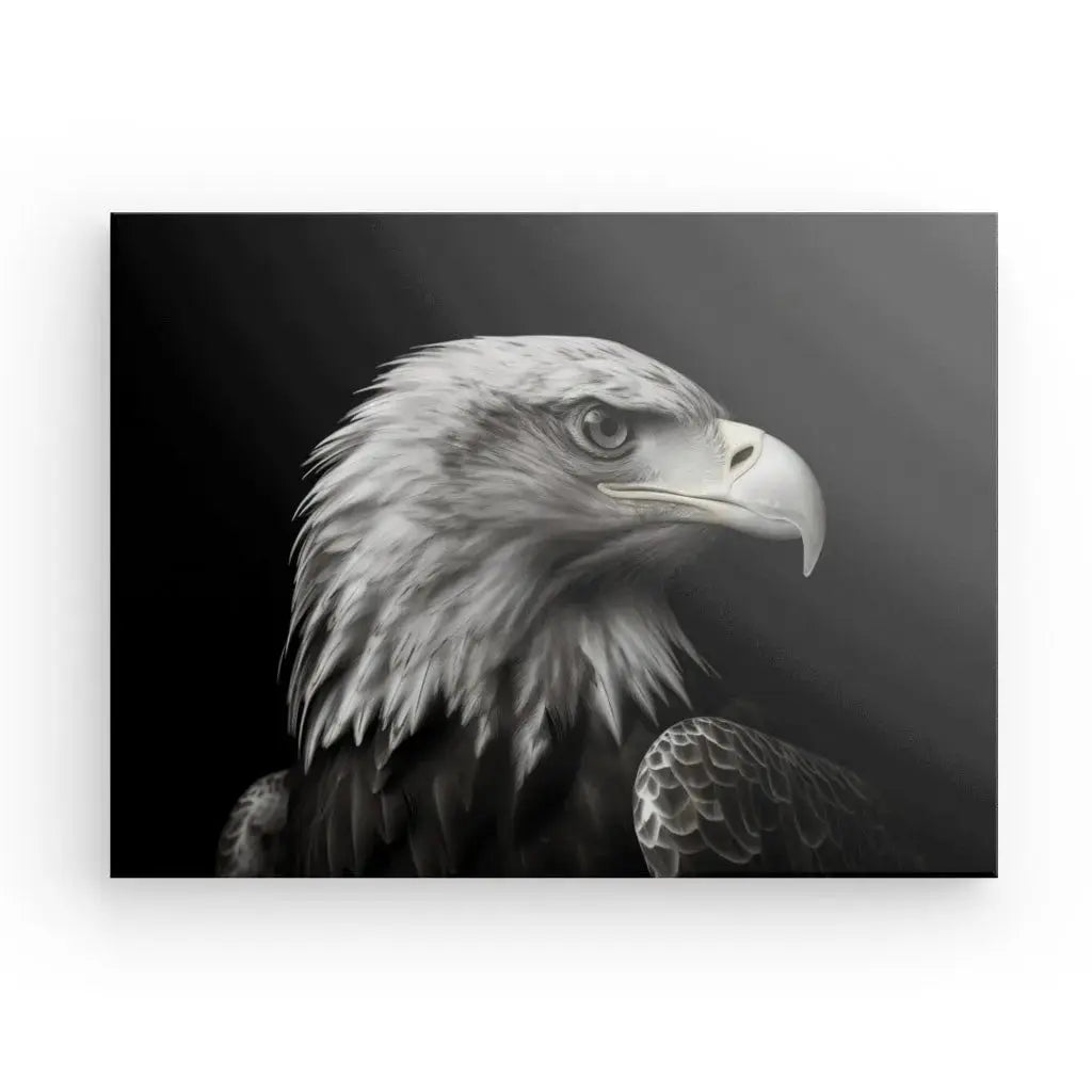 Tableau Aigle Royal Portrait Oiseau Noir et Blanc - Univers Noir et Blanc - #tag1# - #tag2# - #tag3#