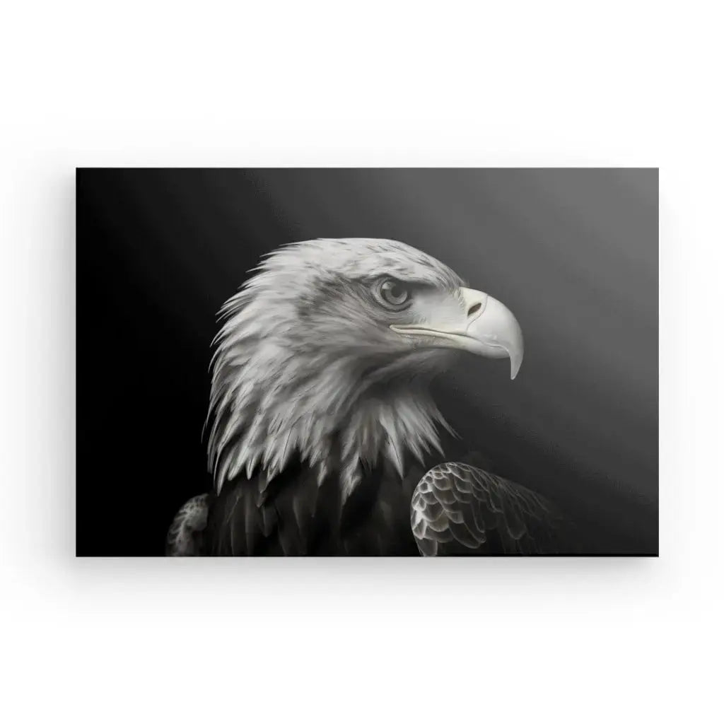 Tableau Aigle Royal Portrait Oiseau Noir et Blanc - Univers Noir et Blanc - #tag1# - #tag2# - #tag3#
