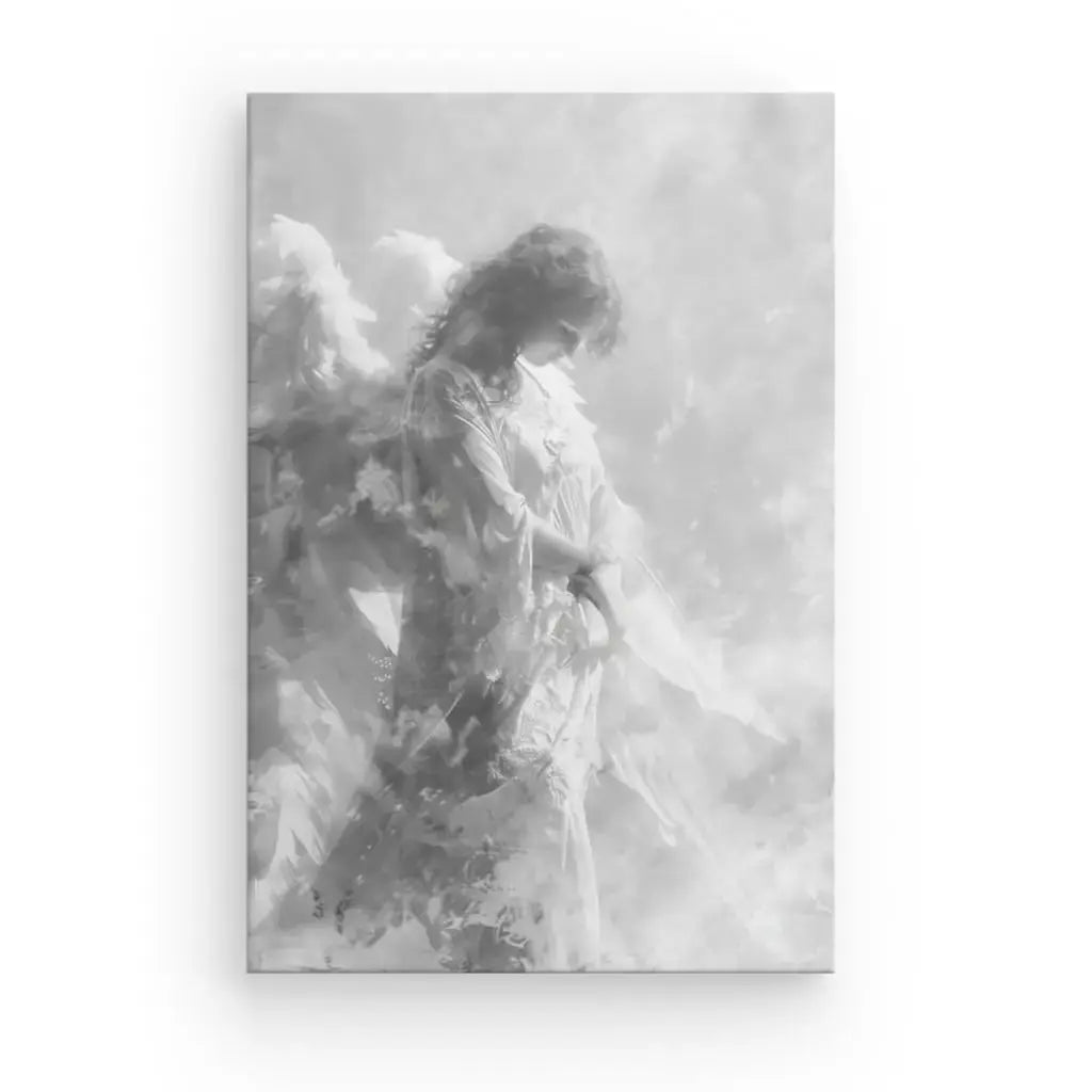Tableau Ange Peinture Noir et Blanc - Univers Noir et Blanc - #tag1# - #tag2# - #tag3#