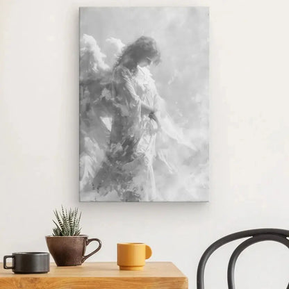 Tableau Ange Peinture Noir et Blanc - Univers Noir et Blanc - #tag1# - #tag2# - #tag3#