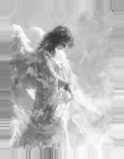 Tableau Ange Peinture Noir et Blanc - Univers Noir et Blanc - #tag1# - #tag2# - #tag3#
