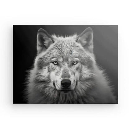Tableau Animalier Loup Alpes Noir et Blanc - Univers Noir et Blanc - #tag1# - #tag2# - #tag3#