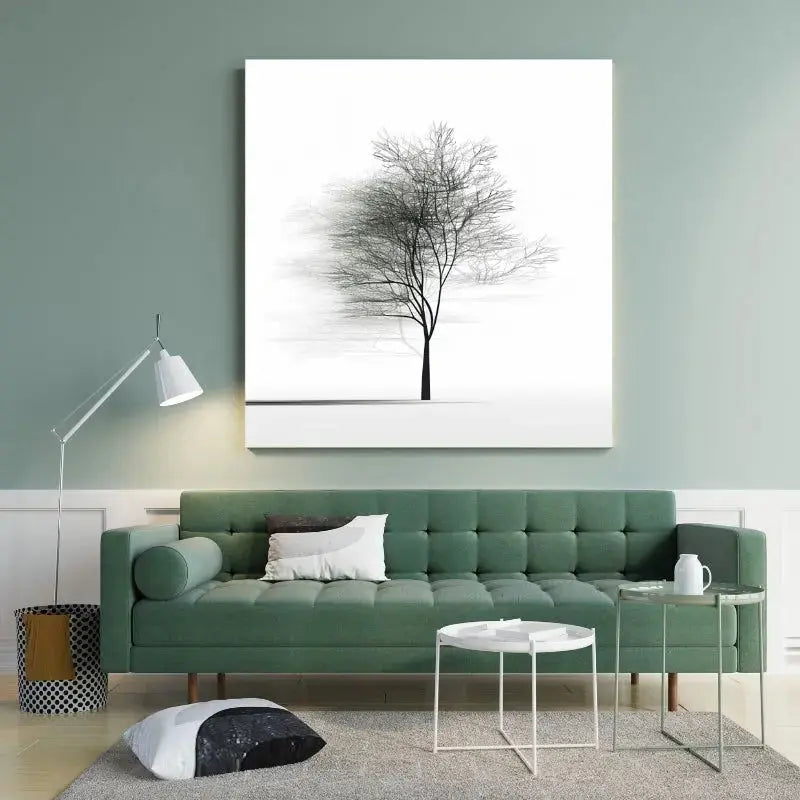 Tableau Arbre Minimaliste Nature Originale Noir et Blanc - Univers Noir et Blanc - #tag1# - #tag2# - #tag3#