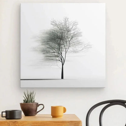 Tableau Arbre Minimaliste Nature Originale Noir et Blanc - Univers Noir et Blanc - #tag1# - #tag2# - #tag3#