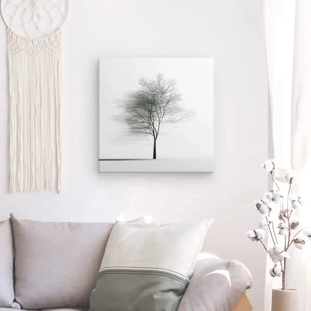 Tableau Arbre Minimaliste Nature Originale Noir et Blanc - Univers Noir et Blanc - #tag1# - #tag2# - #tag3#