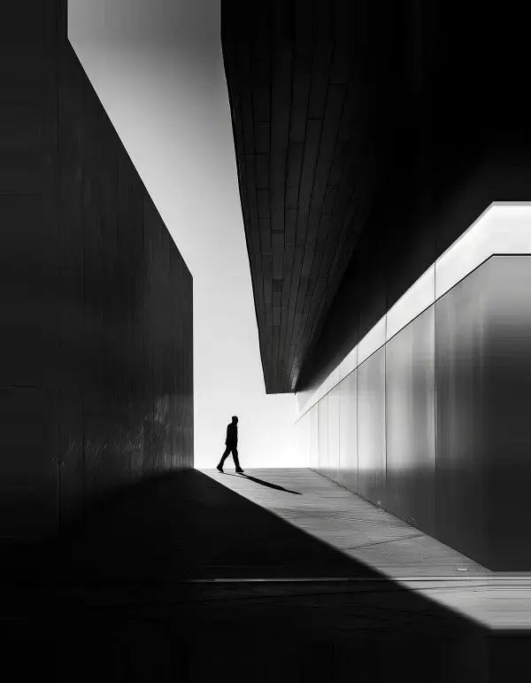 Tableau Architecture Moderne Photo Personnage Noir et Blanc - Univers Noir et Blanc - #tag1# - #tag2# - #tag3#