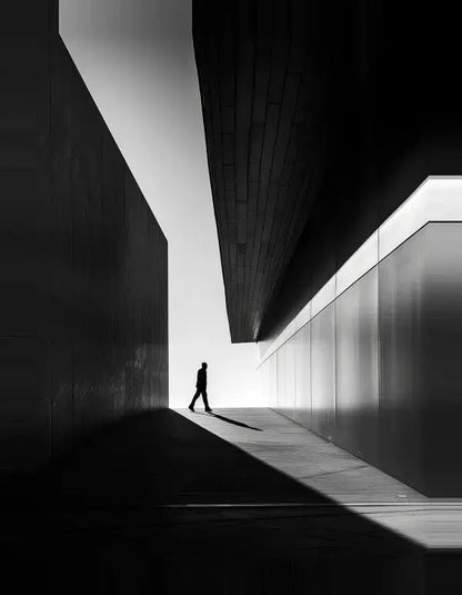 Tableau Architecture Moderne Photo Personnage Noir et Blanc - Univers Noir et Blanc - #tag1# - #tag2# - #tag3#