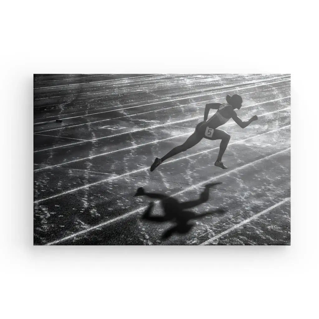 Tableau Athlétisme Coureur Noir et Blanc - Univers Noir et Blanc - #tag1# - #tag2# - #tag3#
