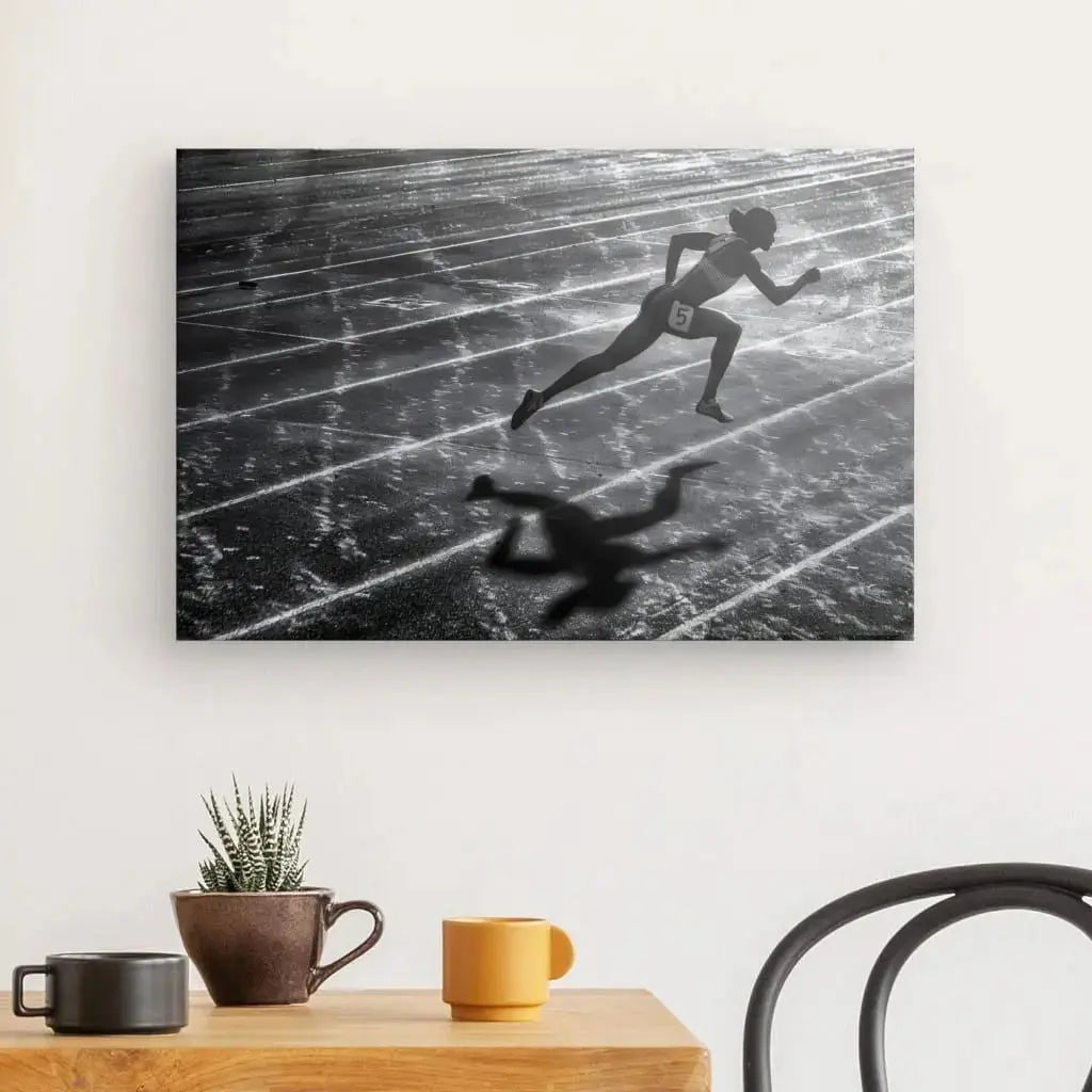 Tableau Athlétisme Coureur Noir et Blanc - Univers Noir et Blanc - #tag1# - #tag2# - #tag3#