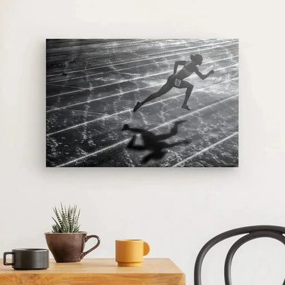 Tableau Athlétisme Coureur Noir et Blanc - Univers Noir et Blanc - #tag1# - #tag2# - #tag3#