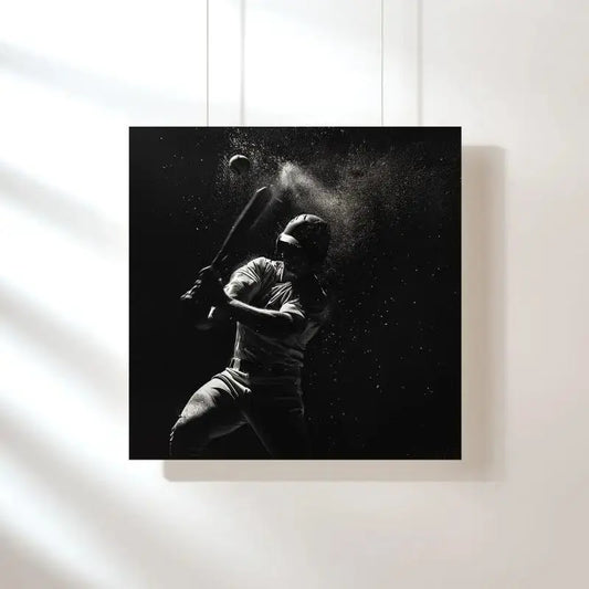 Tableau Baseball Ralenti Noir et Blanc - Univers Noir et Blanc - #tag1# - #tag2# - #tag3#