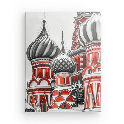 Tableau Basilique Rouge Noir et Blanc - Univers Noir et Blanc - #tag1# - #tag2# - #tag3#