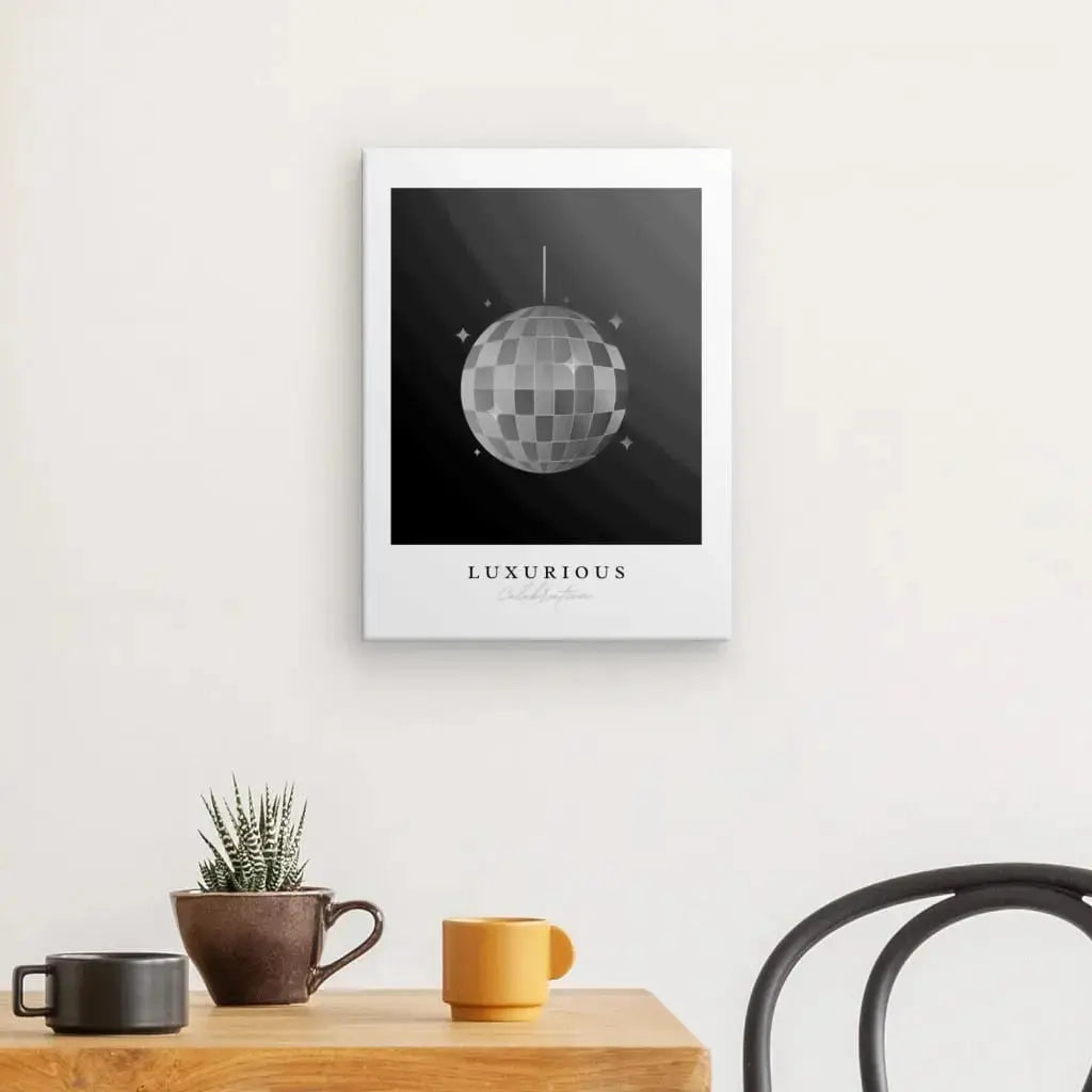 Tableau Boule à Facette Citation Luxe Noir et Blanc - Univers Noir et Blanc - #tag1# - #tag2# - #tag3#
