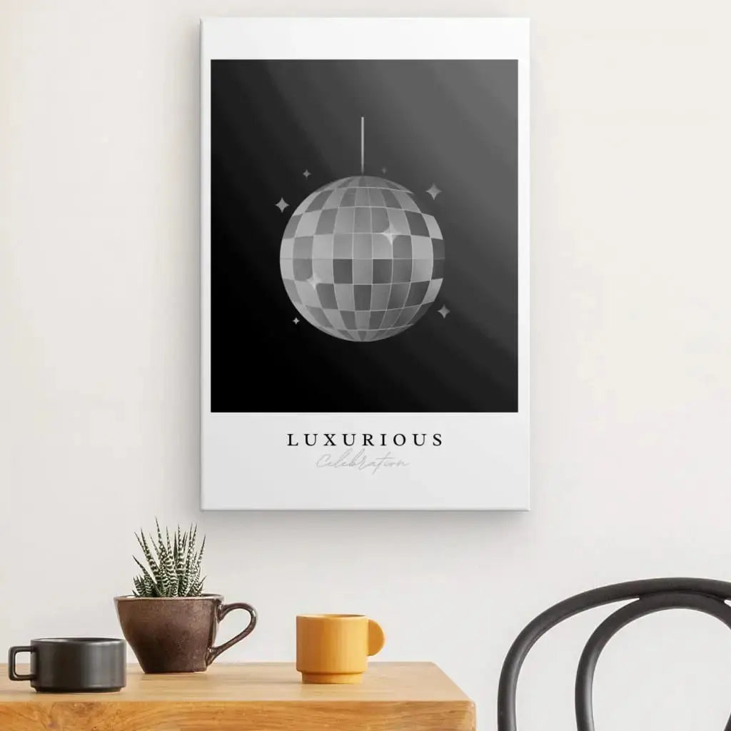 Tableau Boule à Facette Citation Luxe Noir et Blanc - Univers Noir et Blanc - #tag1# - #tag2# - #tag3#