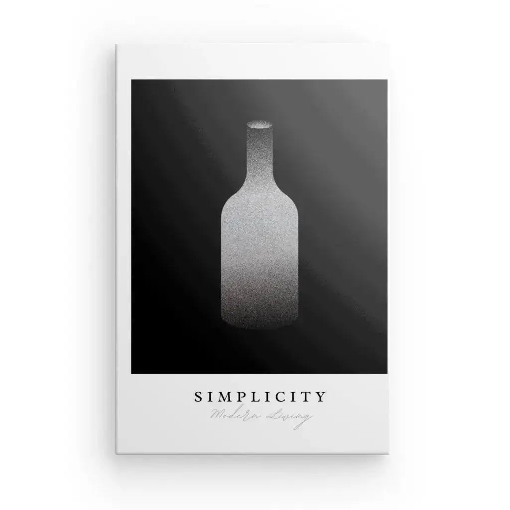 Tableau Bouteille Design "Simplicity" Noir et Blanc - Univers Noir et Blanc - #tag1# - #tag2# - #tag3#