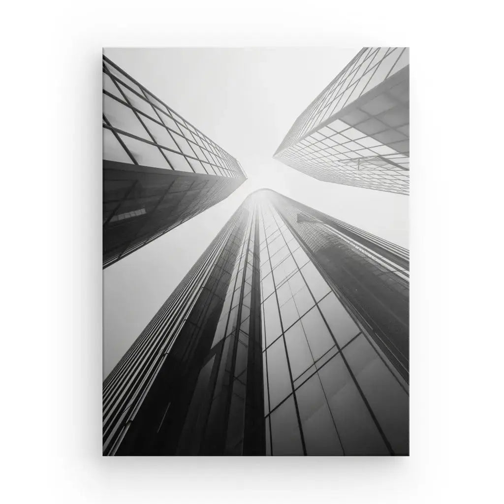 Tableau Buildings Tours Noir et Blanc - Univers Noir et Blanc - #tag1# - #tag2# - #tag3#