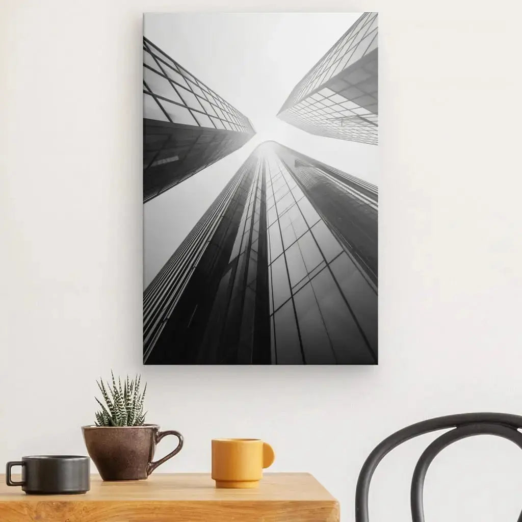 Tableau Buildings Tours Noir et Blanc - Univers Noir et Blanc - #tag1# - #tag2# - #tag3#