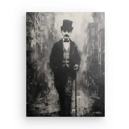 Tableau Charlie Chaplin Noir et Blanc - Univers Noir et Blanc - #tag1# - #tag2# - #tag3#