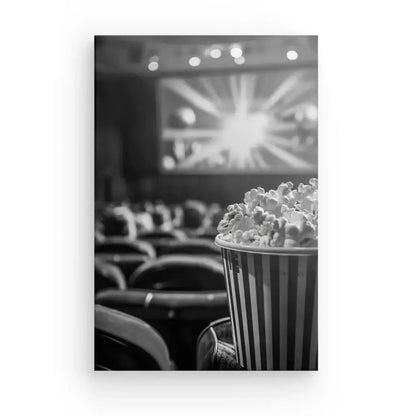 Tableau Cinéma Pop Corn Noir et Blanc - Univers Noir et Blanc - #tag1# - #tag2# - #tag3#