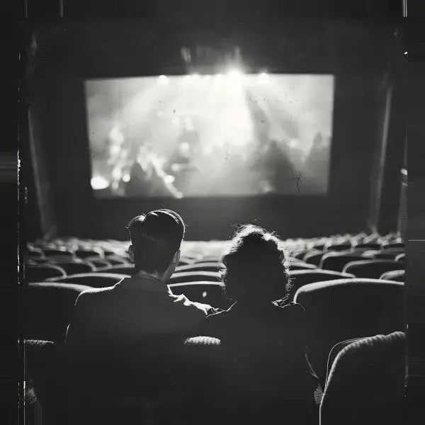 Tableau Cinéma Scène Ancienne Noir et Blanc - Univers Noir et Blanc - #tag1# - #tag2# - #tag3#