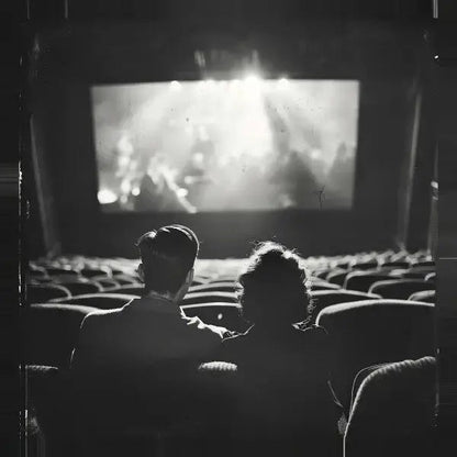 Tableau Cinéma Scène Ancienne Noir et Blanc - Univers Noir et Blanc - #tag1# - #tag2# - #tag3#
