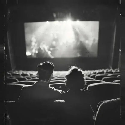 Tableau Cinéma Scène Ancienne Noir et Blanc - Univers Noir et Blanc - #tag1# - #tag2# - #tag3#