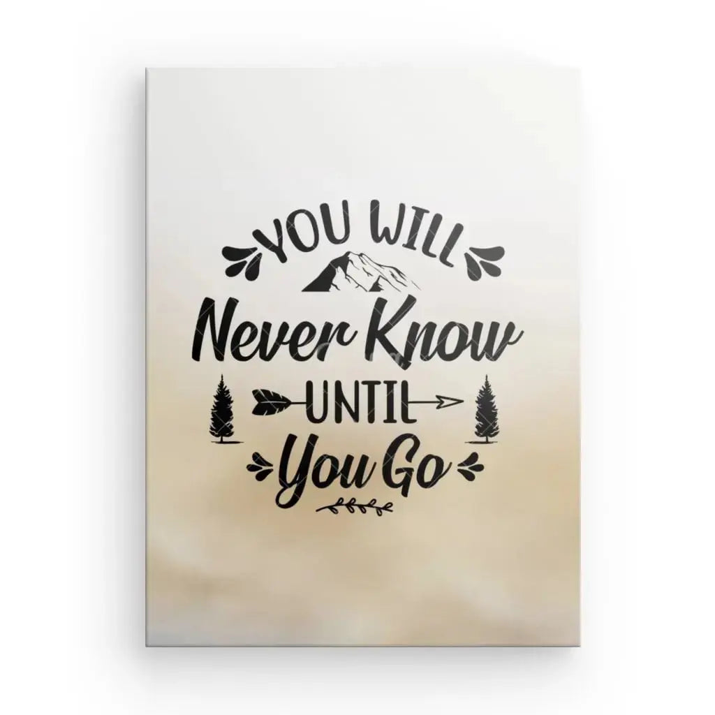 Tableau Citation "Never know" Noir Blanc Beige - Univers Noir et Blanc - #tag1# - #tag2# - #tag3#