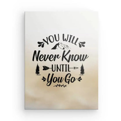 Tableau Citation "Never know" Noir Blanc Beige - Univers Noir et Blanc - #tag1# - #tag2# - #tag3#