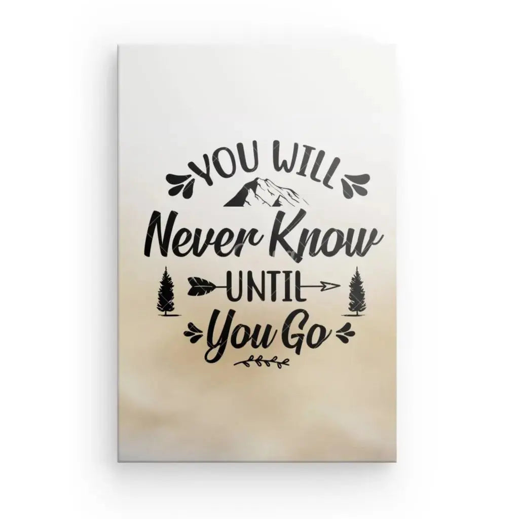 Tableau Citation "Never know" Noir Blanc Beige - Univers Noir et Blanc - #tag1# - #tag2# - #tag3#