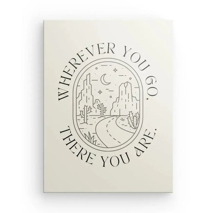 Tableau "Wherever you go there you are" Beige Noir - Univers Noir et Blanc - #tag1# - #tag2# - #tag3#