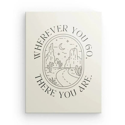 Tableau "Wherever you go there you are" Beige Noir - Univers Noir et Blanc - #tag1# - #tag2# - #tag3#