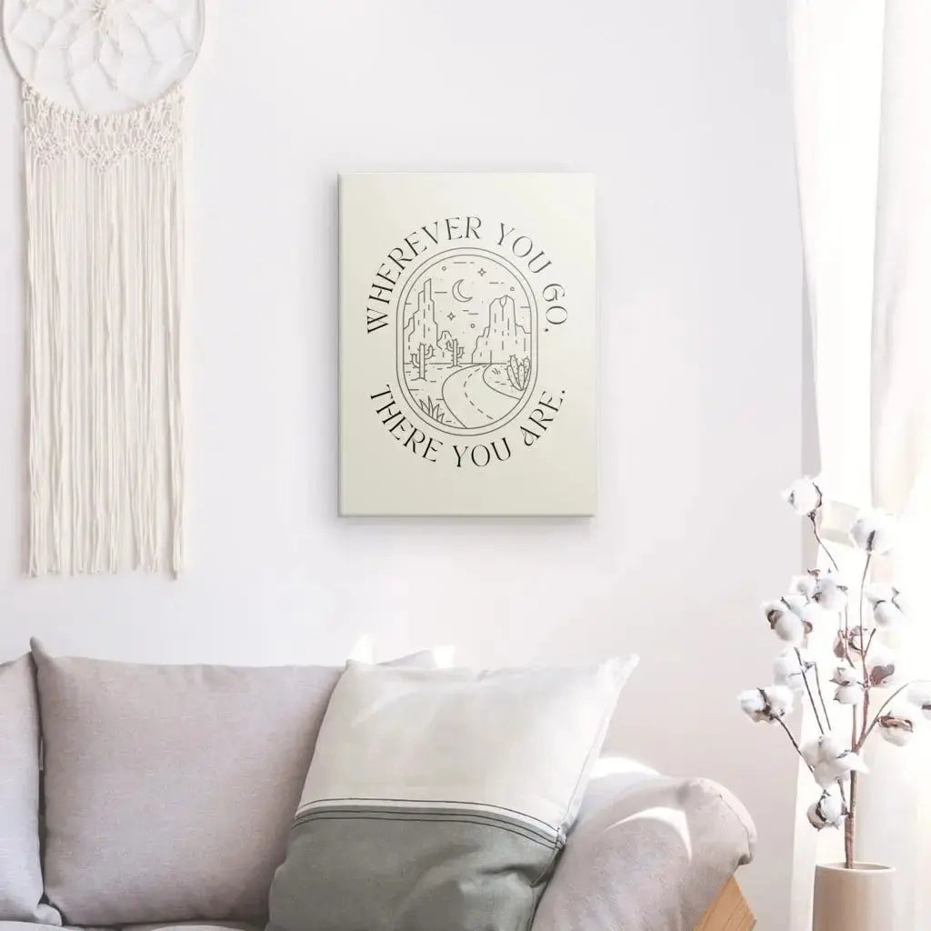 Tableau "Wherever you go there you are" Beige Noir - Univers Noir et Blanc - #tag1# - #tag2# - #tag3#