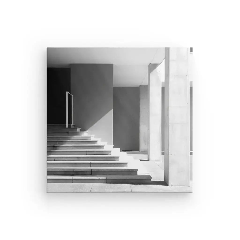 Tableau architecture Bâtiment Pierre Moderne Noir et Blanc - Univers Noir et Blanc - #tag1# - #tag2# - #tag3#
