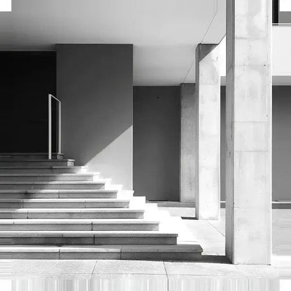 Tableau architecture Bâtiment Pierre Moderne Noir et Blanc - Univers Noir et Blanc - #tag1# - #tag2# - #tag3#