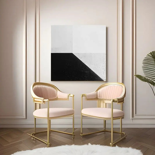 Tableau noir et blanc au style minimaliste et moderne, design épuré et contemporain