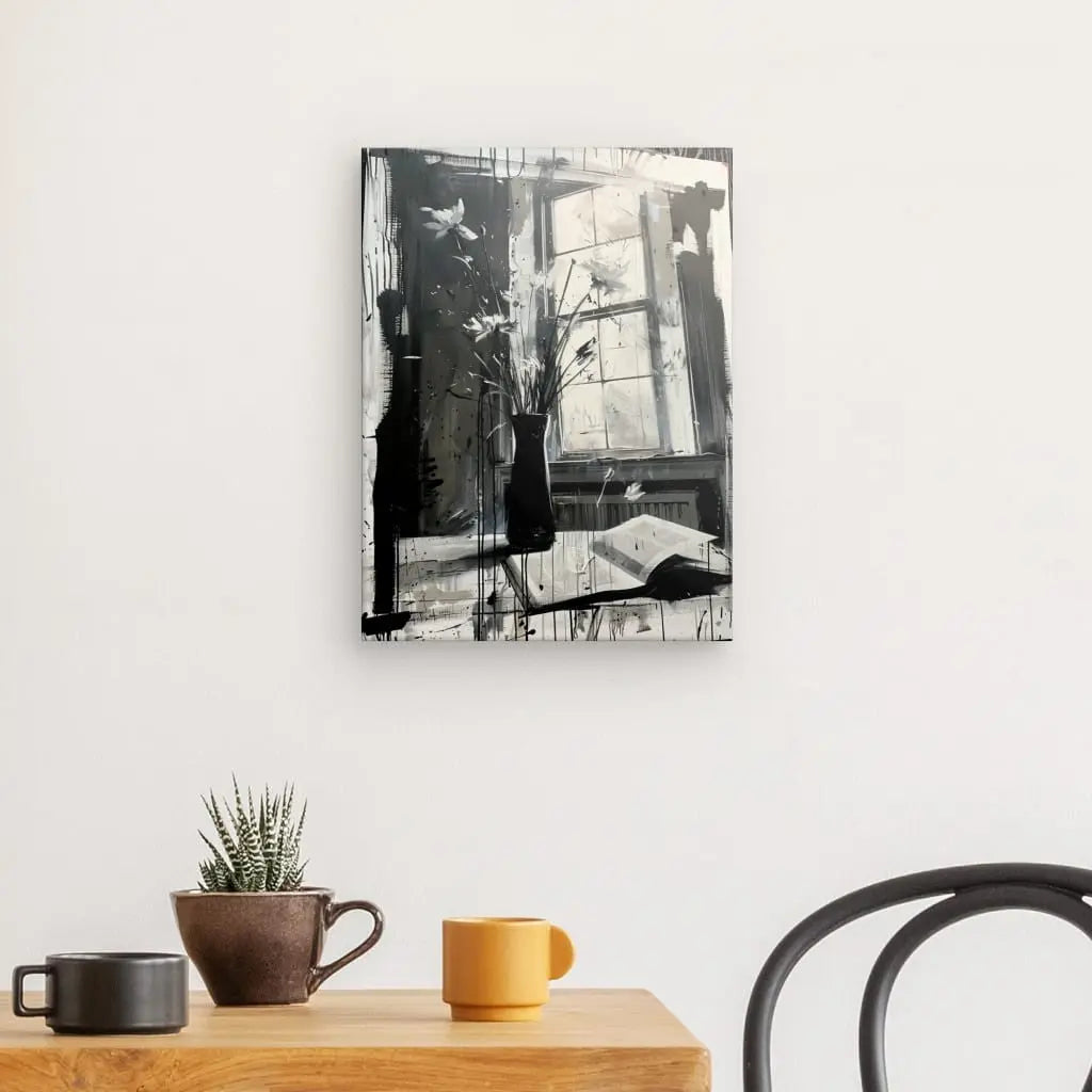 Tableau vintage représentant une nature morte, œuvre élégante et intemporelle pour décoration murale classique
