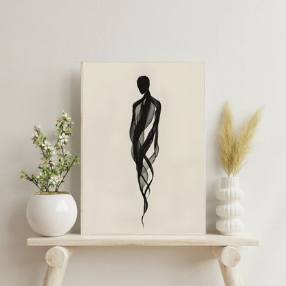 Tableau représentant un personnage abstrait, au design moderne et artistique pour une décoration contemporaine