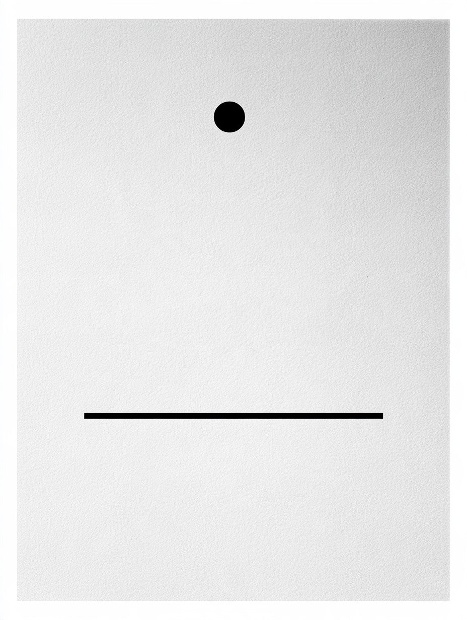 Œuvre complète du poster point et ligne minimalistes noir et blanc, vue fidèle du visuel